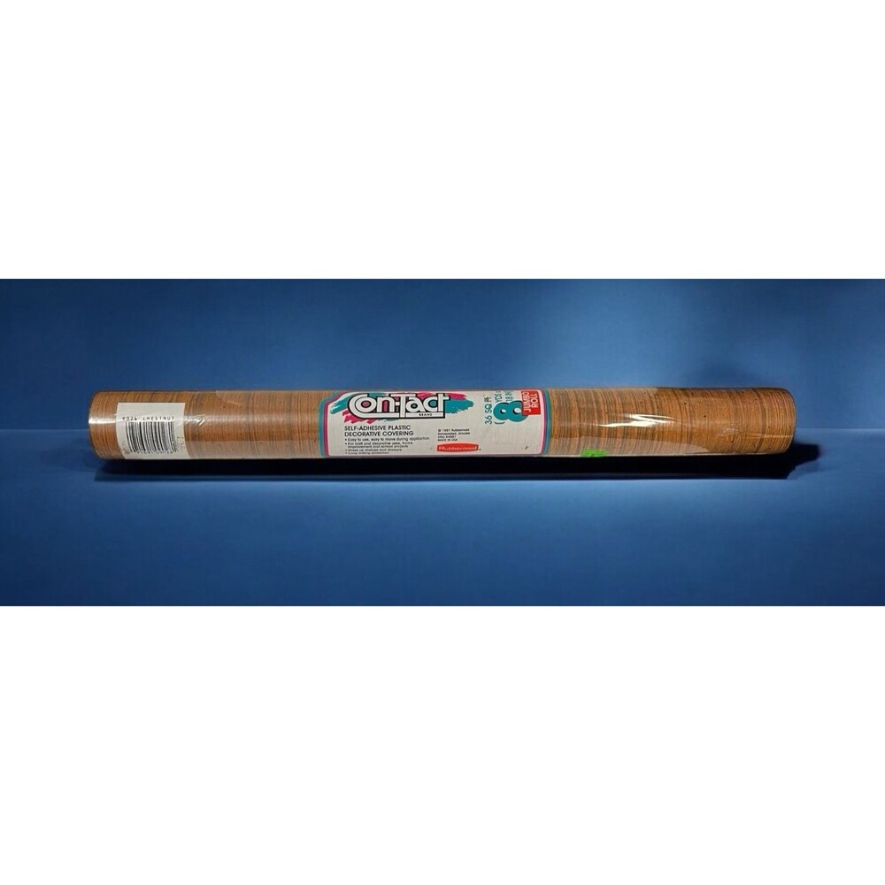 Con-Tact Brand Self-Adhesive Shelf Liner Chestnut Wood Grain Crafts 18" x8 Yards